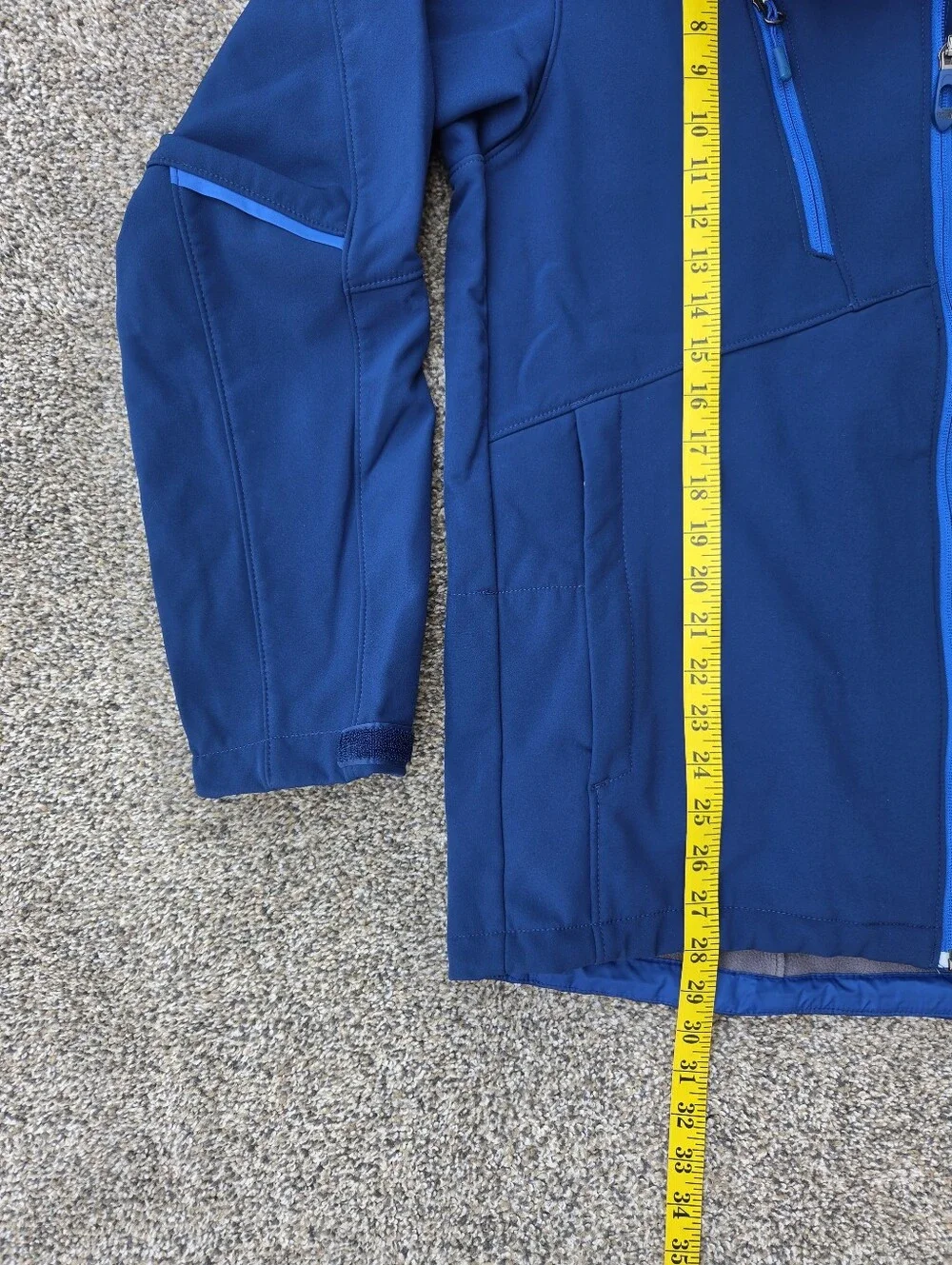 The North Face Apex Elevation Softshell Jacket Zip Coat Blue Mens Size Medium